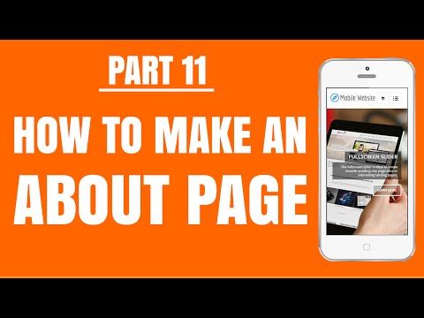 11 - How to Make an About Us Page