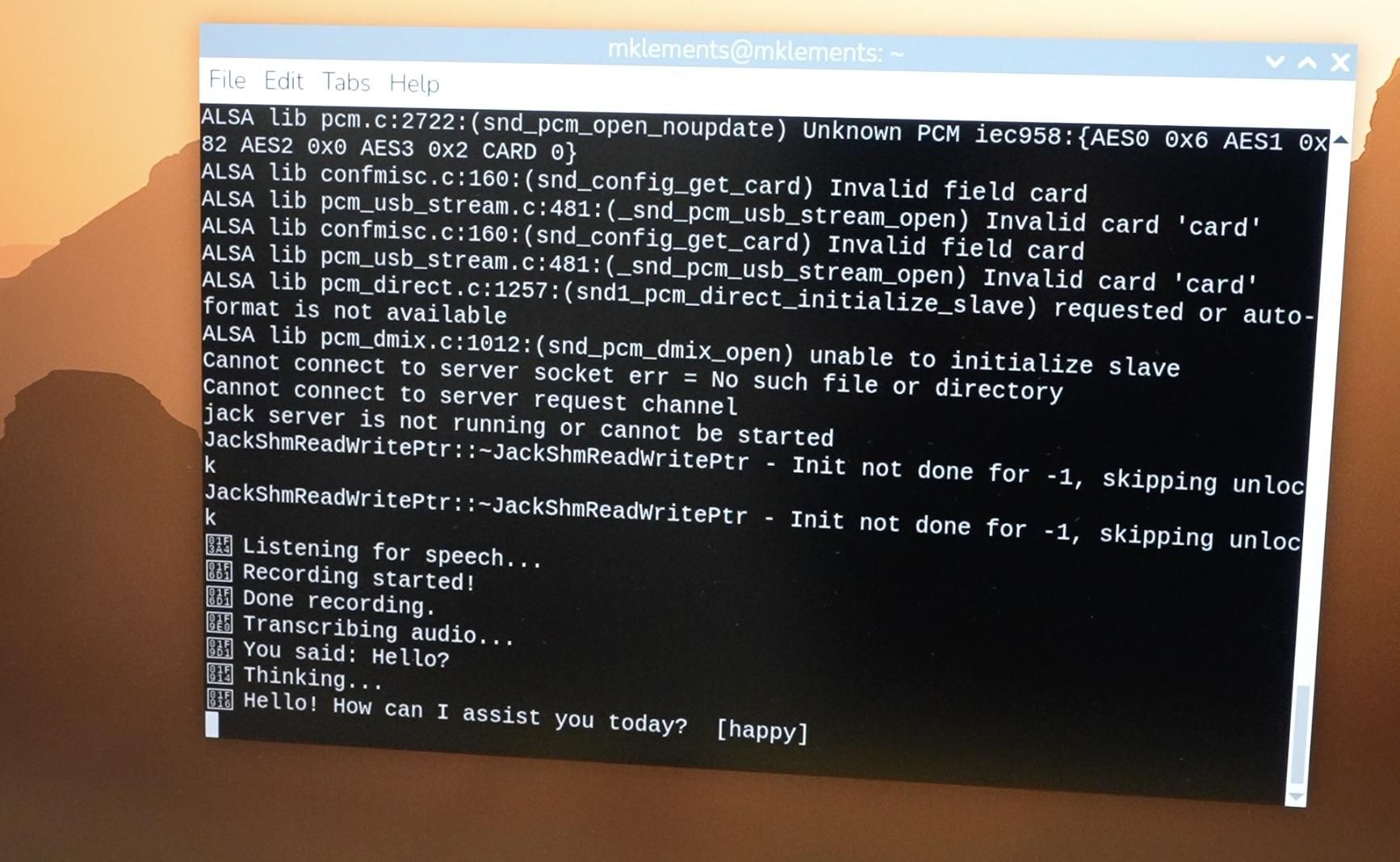 AI Chatbot Complete and Running In Terminal.jpeg