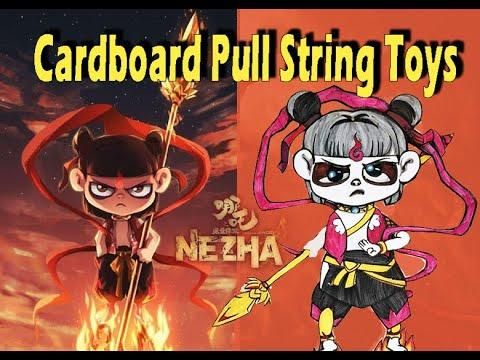 Apr-2025-Nezha-Cardboard pull string toy