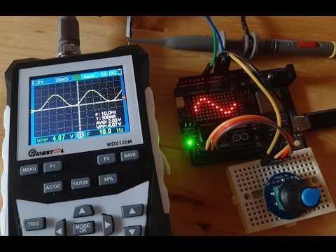 Arduino Uno R4 WiFi DAC Signal Generator &ndash; Sine, Square, Triangle With LED Matrix
