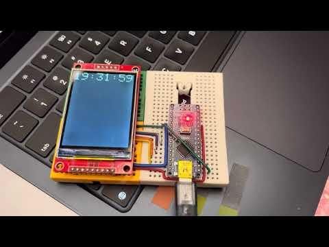 Arduino_GFX simple digital clock example
