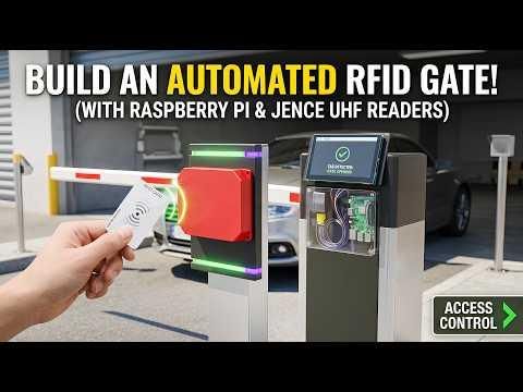 Automated RFID Gate System Using Raspberry Pi &amp; JENCE UHF Reader| Long Range Access Control Tutorial