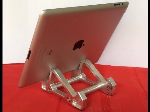 CNC machined iPad stand - Billet Aluminium