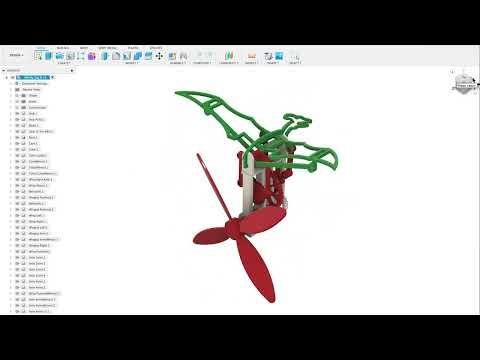 Cad Model of My First "Whirligig",Pterodactyl.