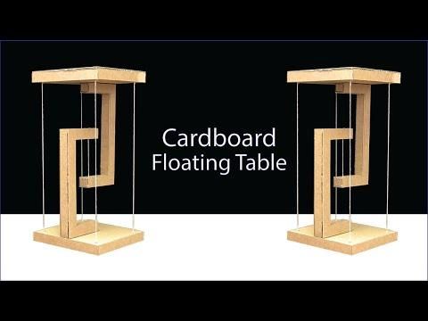 Cardboard tensegrity table || Floating table
