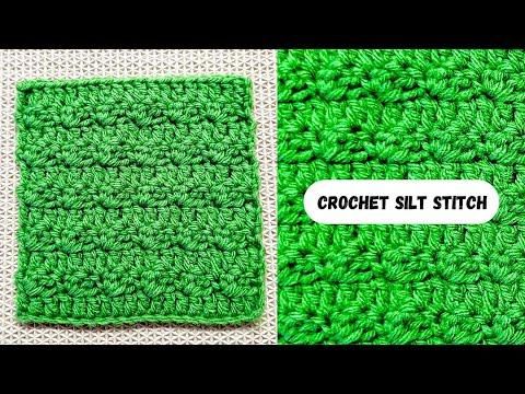 Crochet Silt Stitch Tutorial Easy Two Row Repeat Pattern