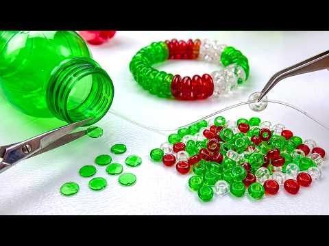 DIY: Plastic Bottle Colorful Shiny Seed Beads - Recycling idea to earn Money