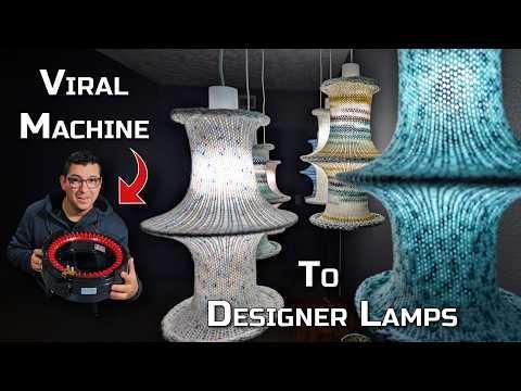 DIY Designer Knitted Lamp - Addi Circular Knitting Machine