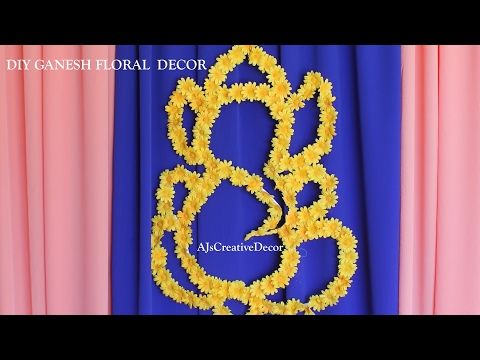 DIY Ganesh Floral Backdrop