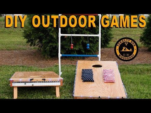 DIY OUTDOOR GAMES - Cornhole and the Golf Ball Ladder Game