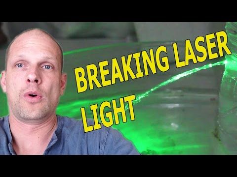 DIY SCIENCE EXPERIMENT, BREAKING LASER LIGHT WITH WATER