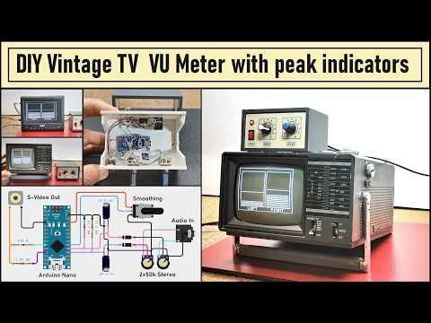 DIY Vintage TV VU Meter with peak indicators