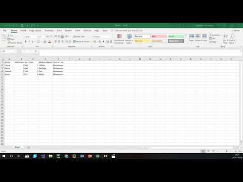 Data formatting in MS Excel