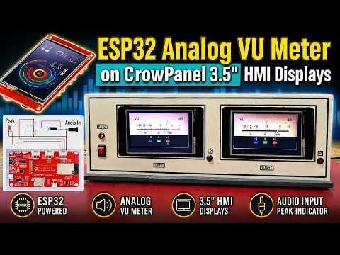 ESP32 Analog VU Meter &ndash; Smooth Needle, Real Audio Response DIY Build