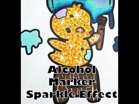 Easy Alcohol Marker Sparkle Effect Tutorial for Adult Coloring