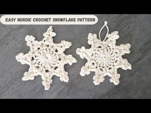 Easy Nordic Crochet Snowflake Pattern