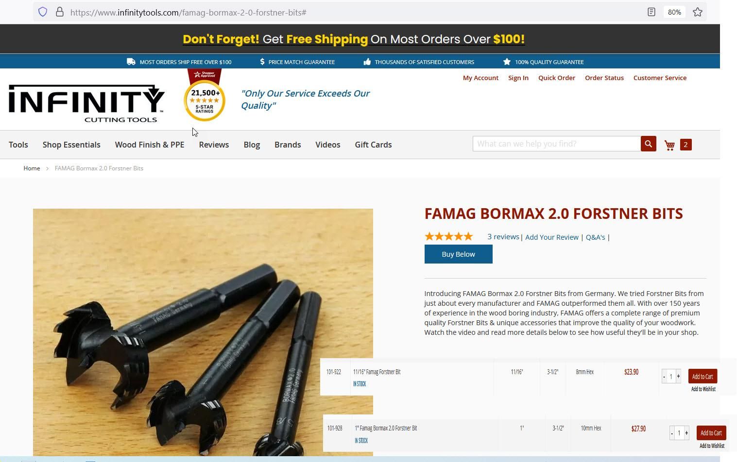 Famag Forstner Bits at Infinity Tools.jpg