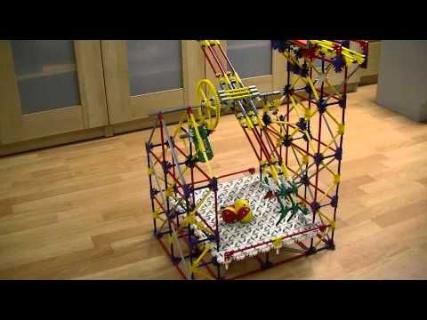 Floor Double Arm Lift, a knex ball machine lift