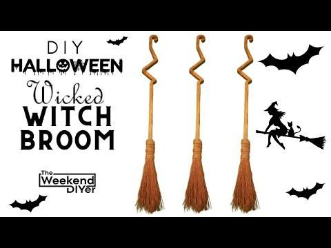 Halloween DIY / 6 Foot Long Witch Broom!!!! / How to tutorial