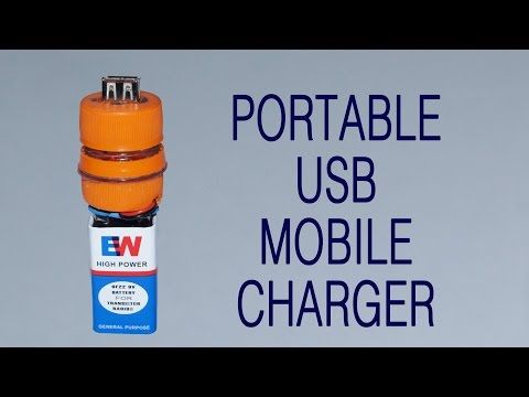 How To Make Portable USB Mobile Charger - DIY Project