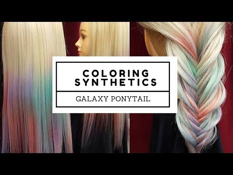 How to Create a Galaxy Colored Synthetic Ponytail - DoctoredLocks.com