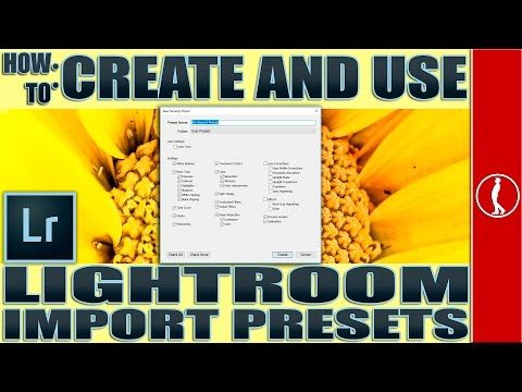 How to Create and Use Lightroom Import Presets