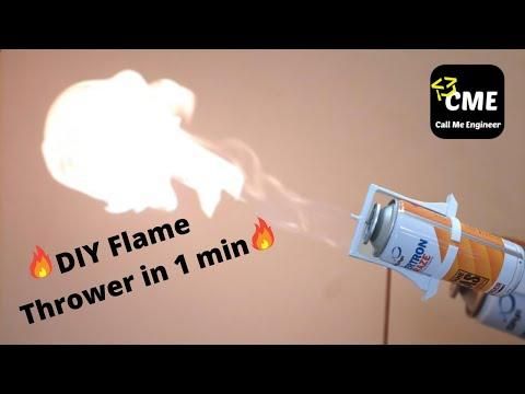 How to make flame thrower in less than 1 min| 3d printed butane gas tank holder