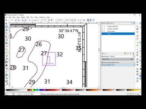 Inkscape Tutorial for Editing and aligning Custom Chart with Contour