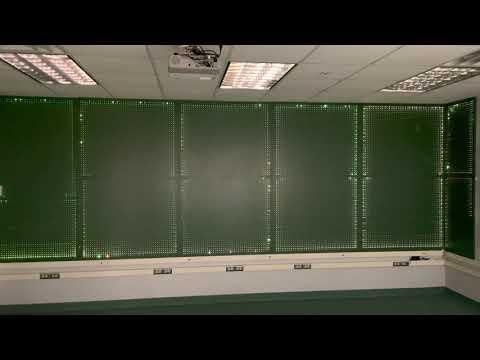 LED Rainbow Pegboard wall