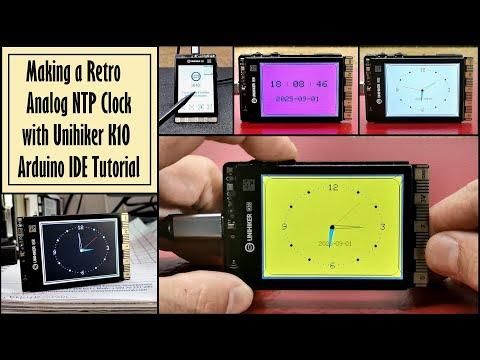 Making a Retro Analog NTP Clock with Unihiker K10 Arduino IDE Tutorial