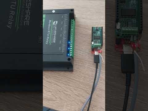 Modbus RTU communication with Feather boards #shorts