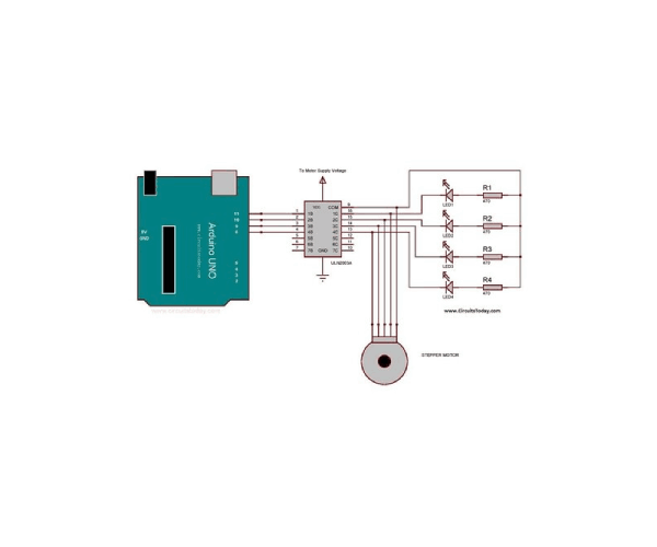 Motor Driver Circuit for a Stepper Motor Using ULN2003A.png