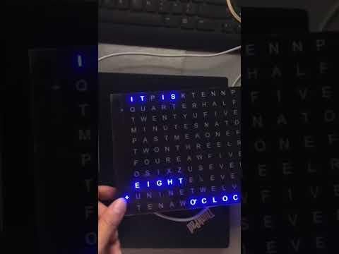 My DIY word clock #esp8266 #arduino #ws2812