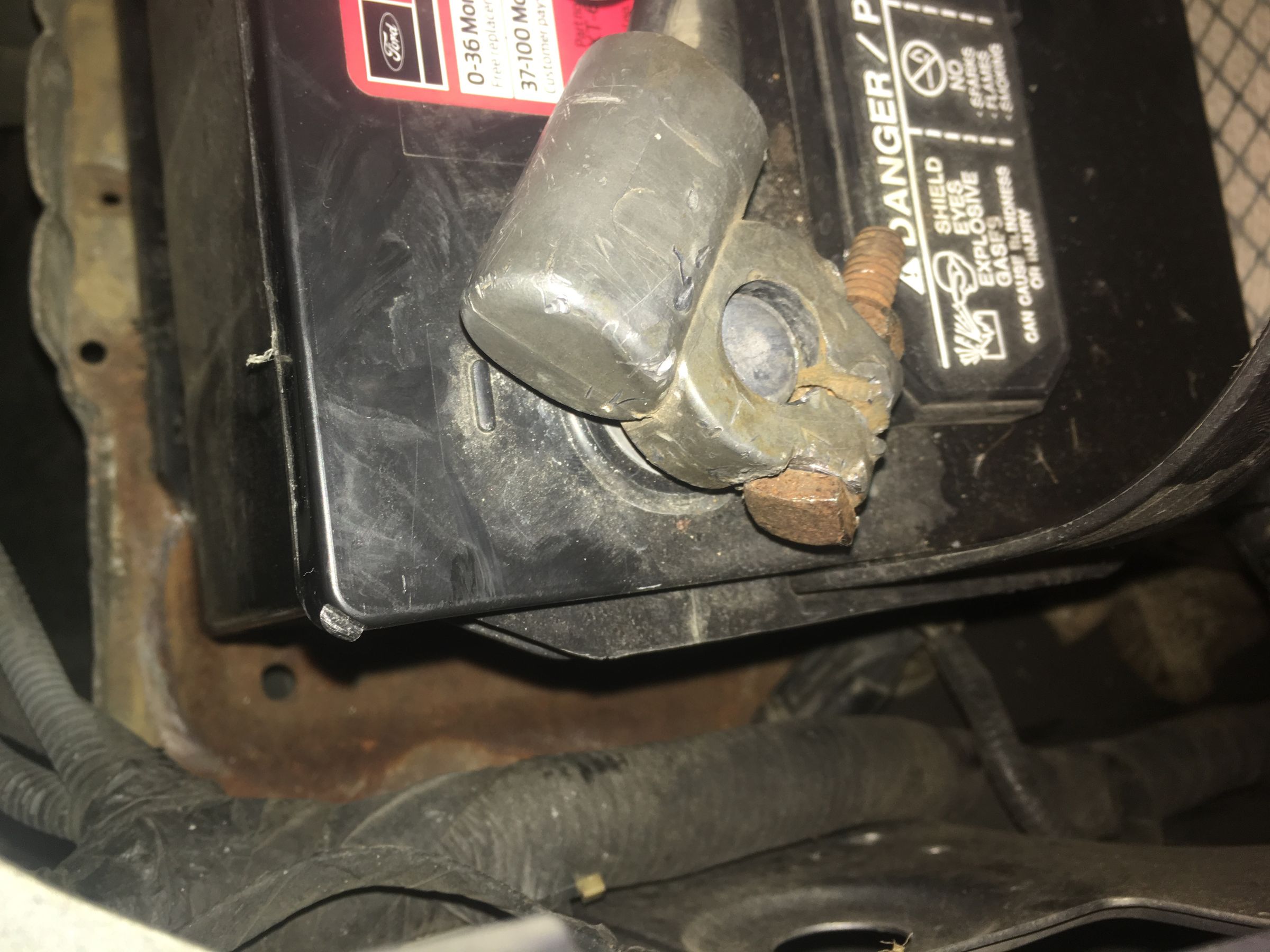 Negative Post with Cable Attached .JPG