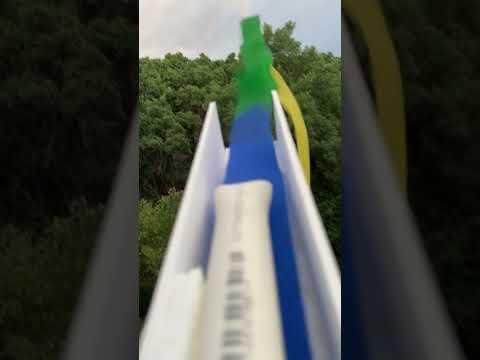 Rainbow Ribbon Power Streamer (Looper) view from head.