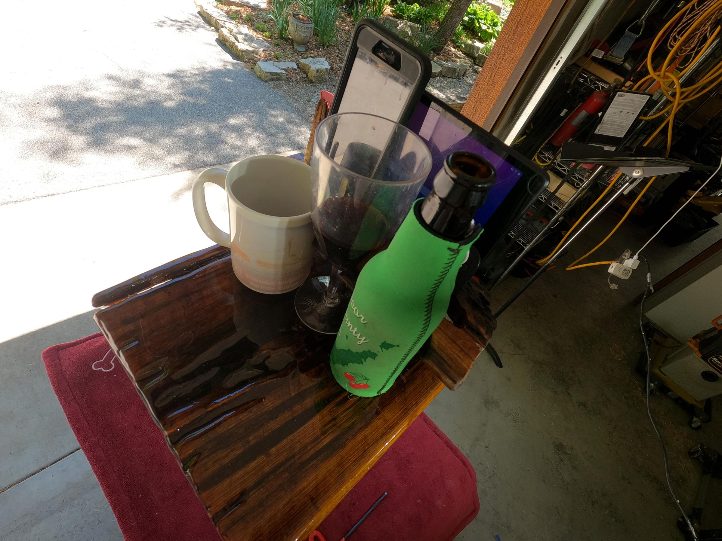 Reclaimed Cypress Table Loaded.JPG