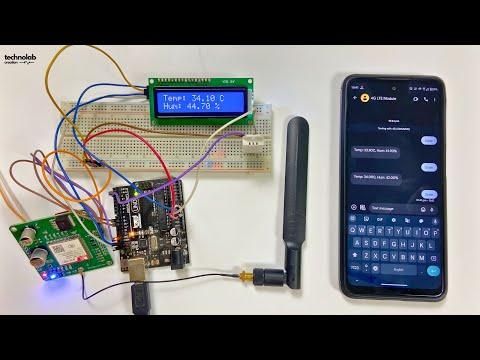 Request Sensor Data Using 4G LTE Modem &amp; Arduino Uno | DHT22 | JLCPCB.