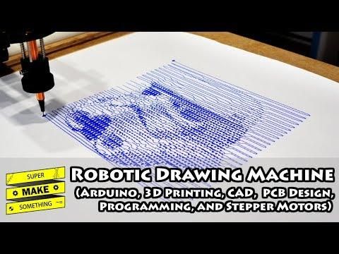 Robotic Drawing Machine (Arduino, 3D Printing, CAD, PCB Design, Programming, Stepper Motors)