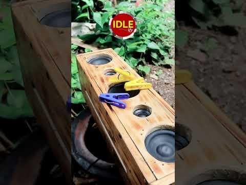 Satisfying Video of Subwoofer Riding - Cloth Hanger Clip