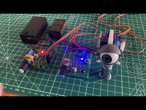 Servo Testing PCB with Animatronic Eye