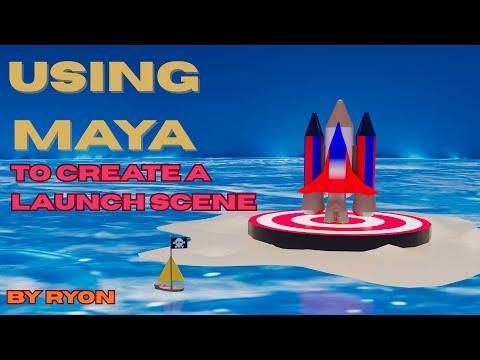Spaceship Scene Created in Maya