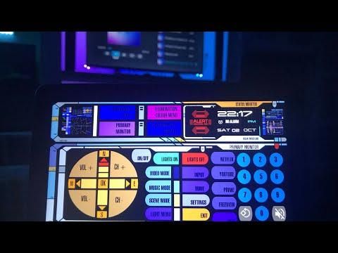 Star Trek LCARS Style Smart Home Control, Govee TV Immersion Light Control Demo.