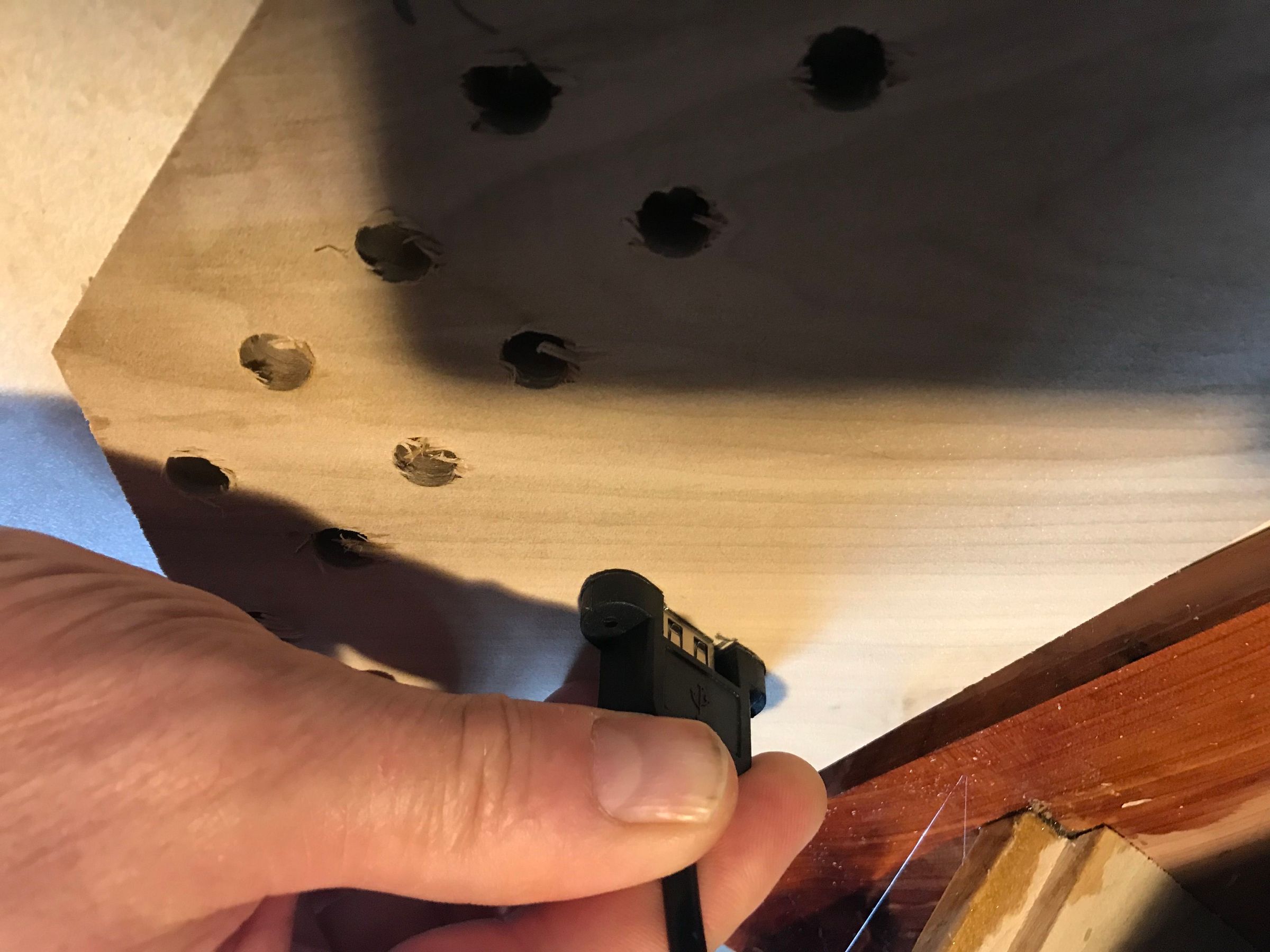 Step 14a - marking location for usb port.JPG