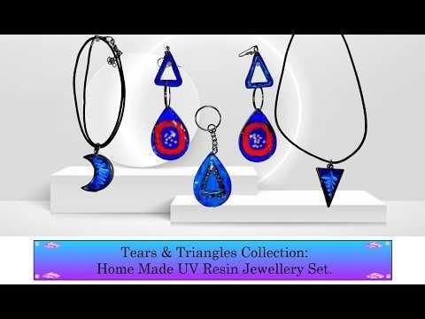 Tears &amp; Triangles Collection: Home Made UV Resin Jewellery Set