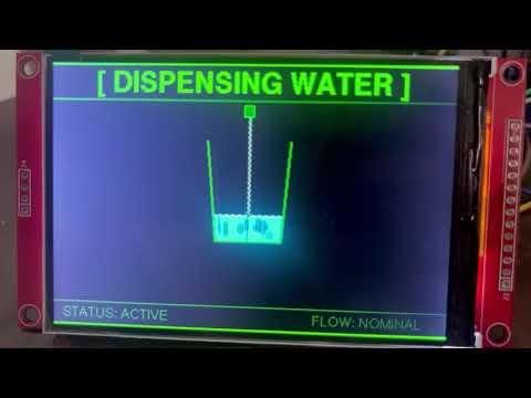 UI for water dispensing vending machine based on ESP32, DWIN display