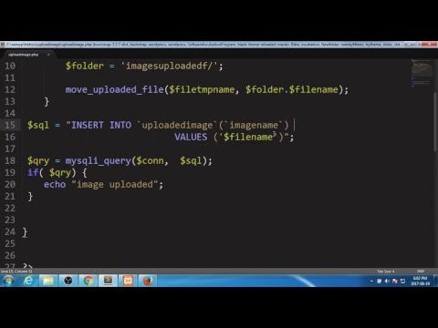 UPLOAD AND INSERT IMAGE INTO THE DATABASE HTML SQL PHP