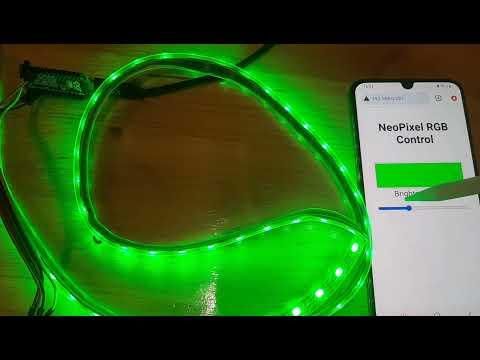 Web-Controlled NeoPixel LED Ring With ESP32 | Arduino &amp; Visuino