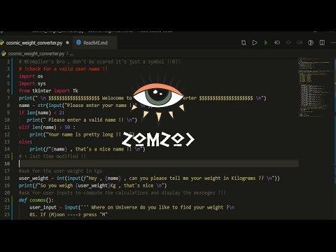 Zomzoc : Cosmic Weight Converter.