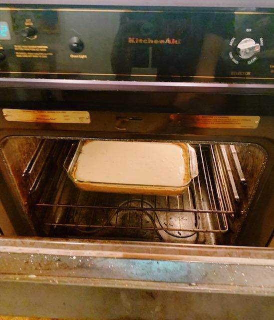 cheesecake in oven.jpeg