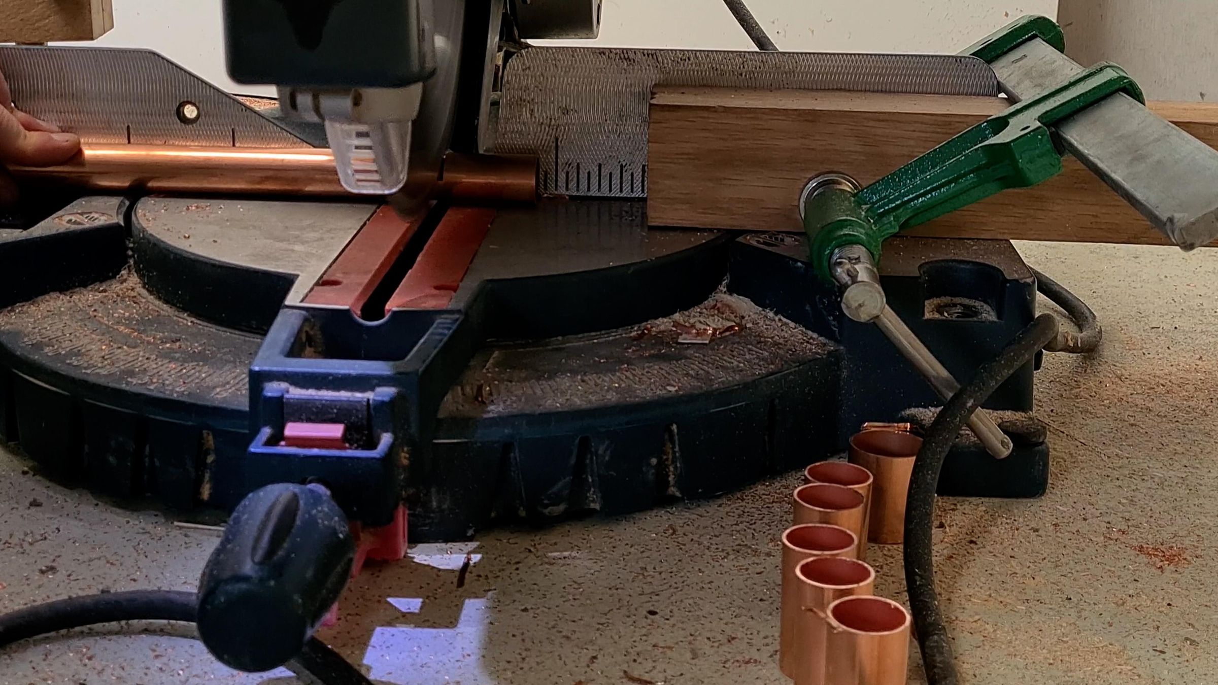 stop block cutting copper sections.jpg